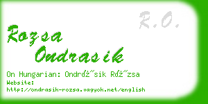 rozsa ondrasik business card